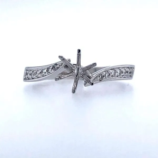 14k white gold 0.12CTTW diamond semi mount Hudson Valley Goldsmith New Paltz, NY
