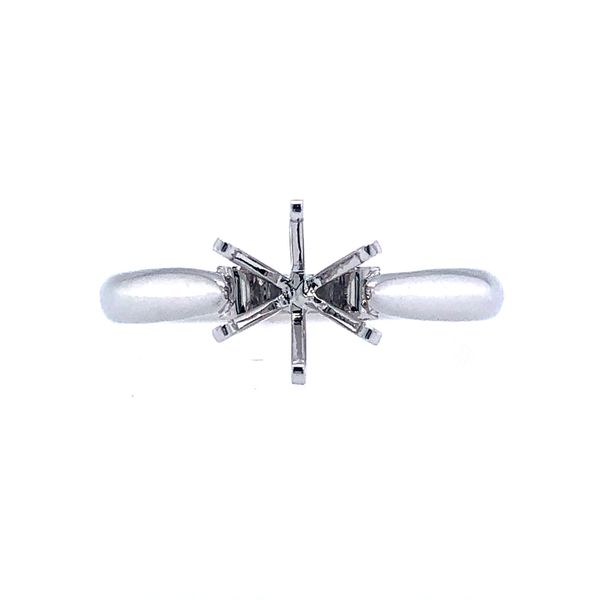 14k white gold 0.04cttw diamond accented band six prong Hudson Valley Goldsmith New Paltz, NY