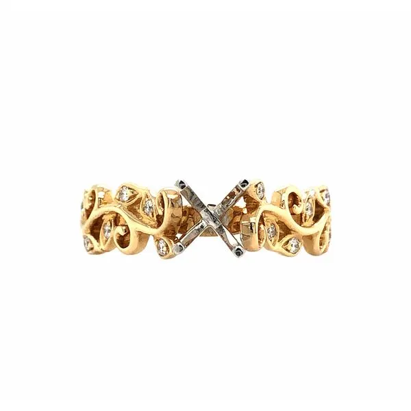14k yellow gold 0.09cttw semi-mount Hudson Valley Goldsmith New Paltz, NY
