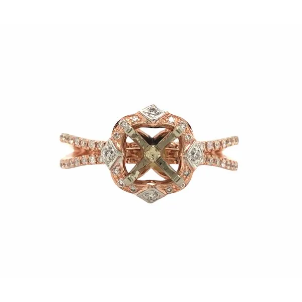 14K Rose Gold Open Shank Semi-Mount Ring Hudson Valley Goldsmith New Paltz, NY