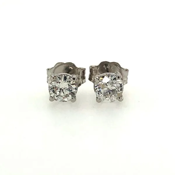 0.74 ctw round diamond studs SI1-2 G-H 14K White Gold Hudson Valley Goldsmith New Paltz, NY