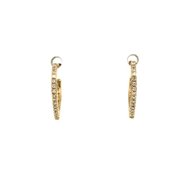 14k yellow gold 0.08cttw diamond huggie earrings Hudson Valley Goldsmith New Paltz, NY