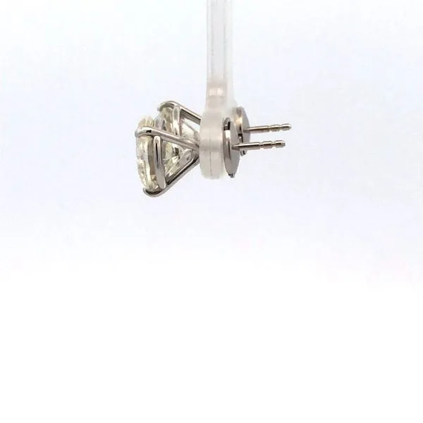 14k white gold martini set round natural 5.03cttw diamond stud earrings with *protektor backings K I2/I3 Image 2 Hudson Valley Goldsmith New Paltz, NY