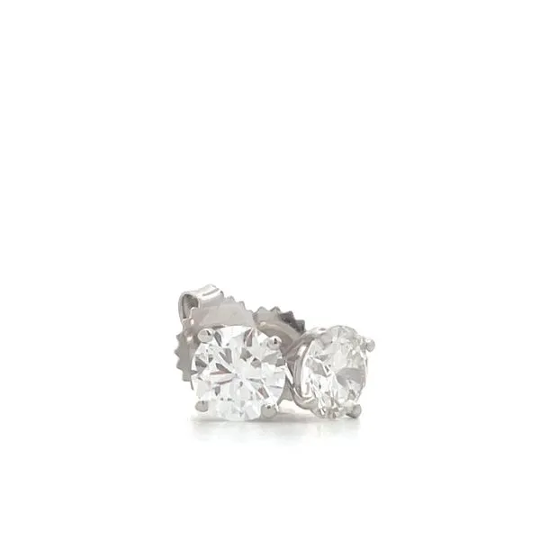 14K White Gold Labgrown Diamond Stud Earrings Hudson Valley Goldsmith New Paltz, NY