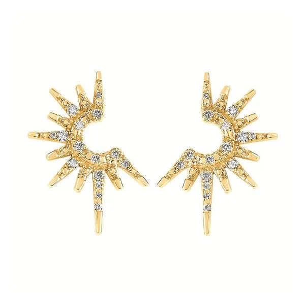 14Kt Gold Sunshine Collection Diamond Earrings Hudson Valley Goldsmith New Paltz, NY
