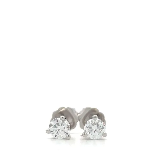 14K White Gold Diamond Stud Earrings Hudson Valley Goldsmith New Paltz, NY