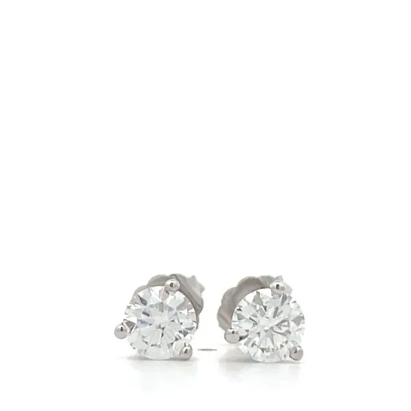 14K White Gold Diamond Stud Earrings Hudson Valley Goldsmith New Paltz, NY