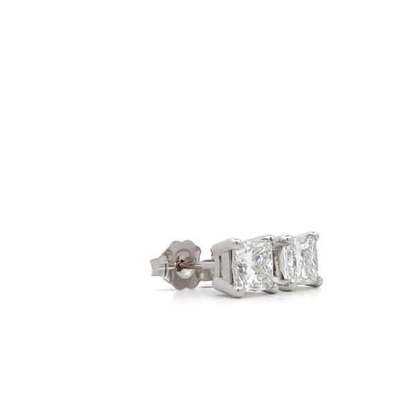 14Kt White Gold Lab Grown Diamond Stud Earrings Image 2 Hudson Valley Goldsmith New Paltz, NY