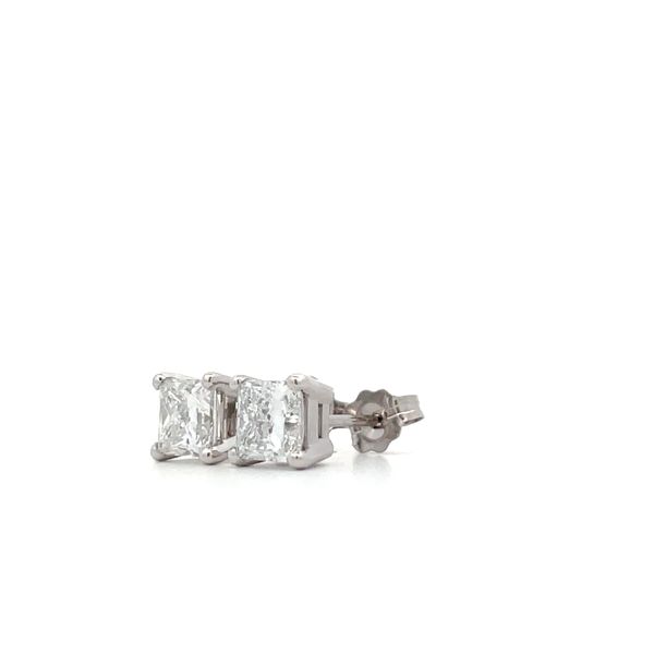 14Kt White Gold Lab Grown Diamond Stud Earrings Image 3 Hudson Valley Goldsmith New Paltz, NY