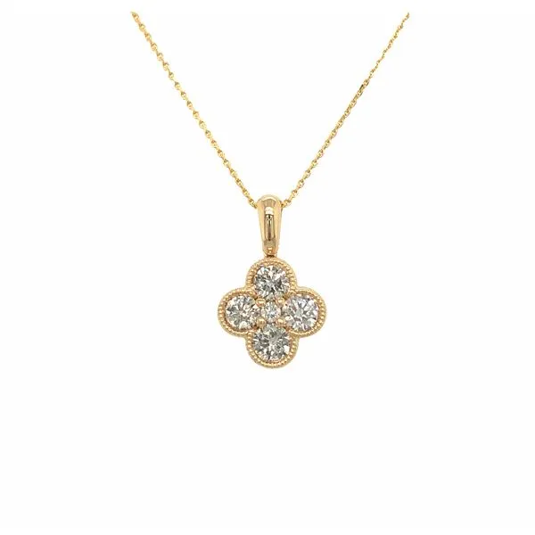 14K Yellow Gold Diamond Cluster Pendant Hudson Valley Goldsmith New Paltz, NY