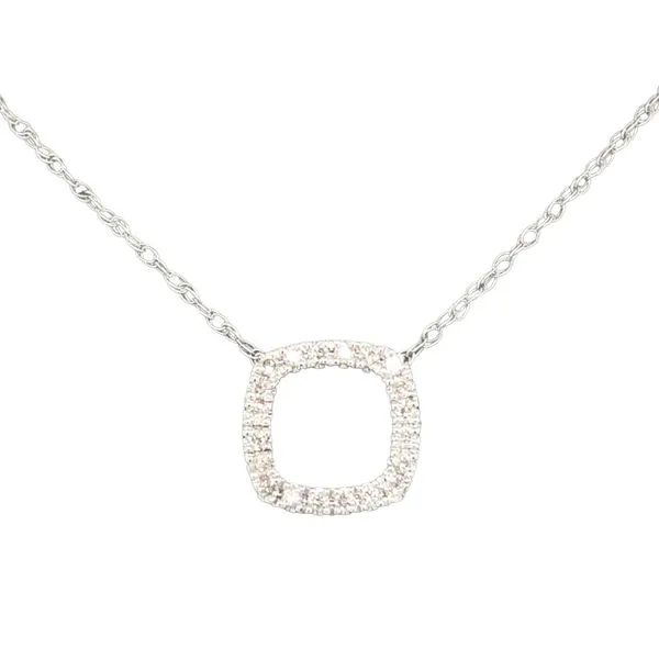 14K White Gold Diamond Pave Pendant Hudson Valley Goldsmith New Paltz, NY