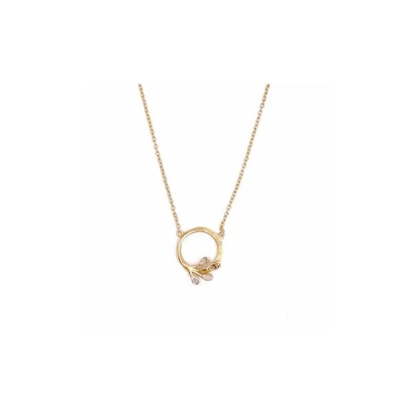 Peacock Necklace in Silver & 18K Gold with Diamond Slices Hudson Valley Goldsmith New Paltz, NY