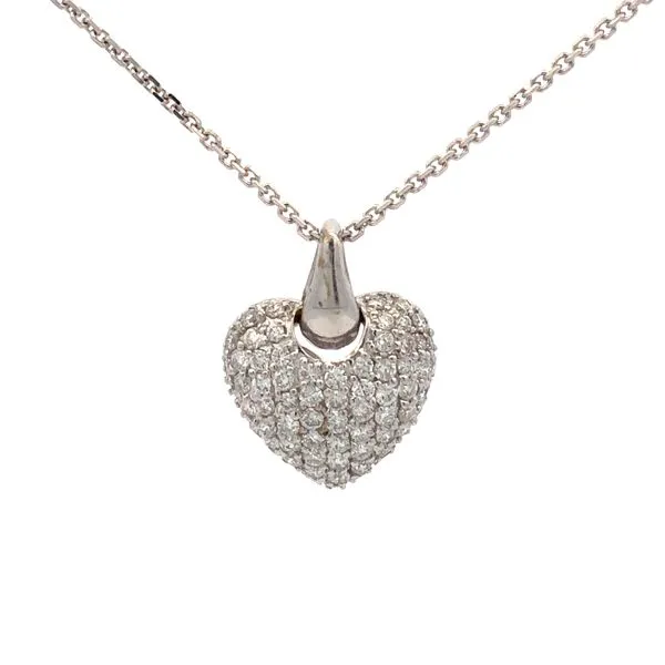 18K White Gold Diamond Pendant Hudson Valley Goldsmith New Paltz, NY
