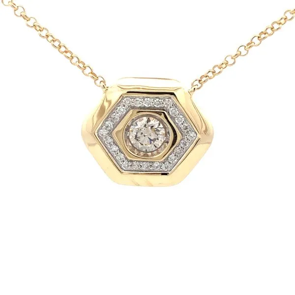 14K Yellow Gold Diamond Pendant Hudson Valley Goldsmith New Paltz, NY