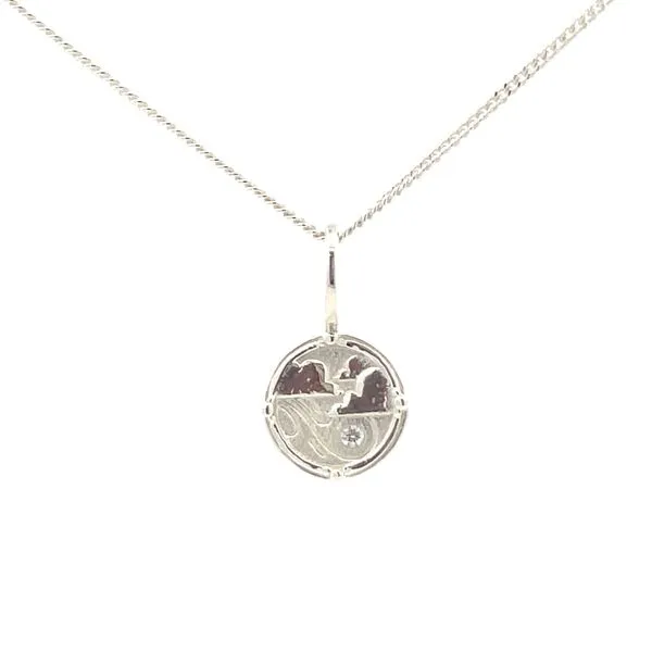 Sterling Silver Natural Diamond Air Element Charm/Pendant Image 2 Hudson Valley Goldsmith New Paltz, NY