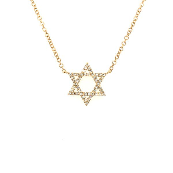 14k white gold Diamond Star of David 0.10cttw, 16