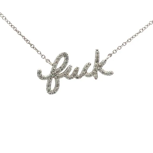 14Kt White Gold Diamond Necklace Hudson Valley Goldsmith New Paltz, NY