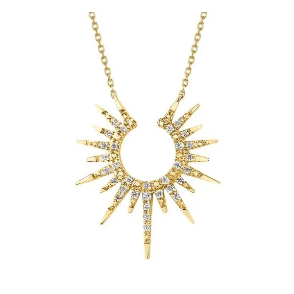 14K Gold Sunshine Collection Diamond Necklace Hudson Valley Goldsmith New Paltz, NY
