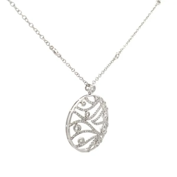 Diamond Necklace Image 3 Hudson Valley Goldsmith New Paltz, NY