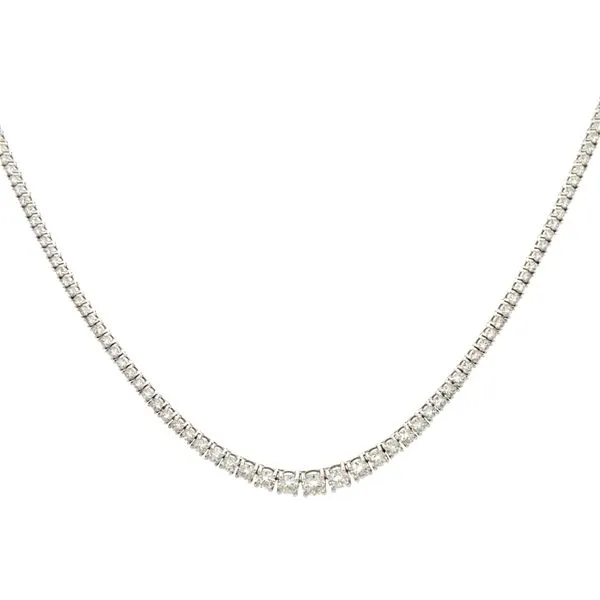 14Kt White Gold Lab Diamond Tennis Necklace Hudson Valley Goldsmith New Paltz, NY
