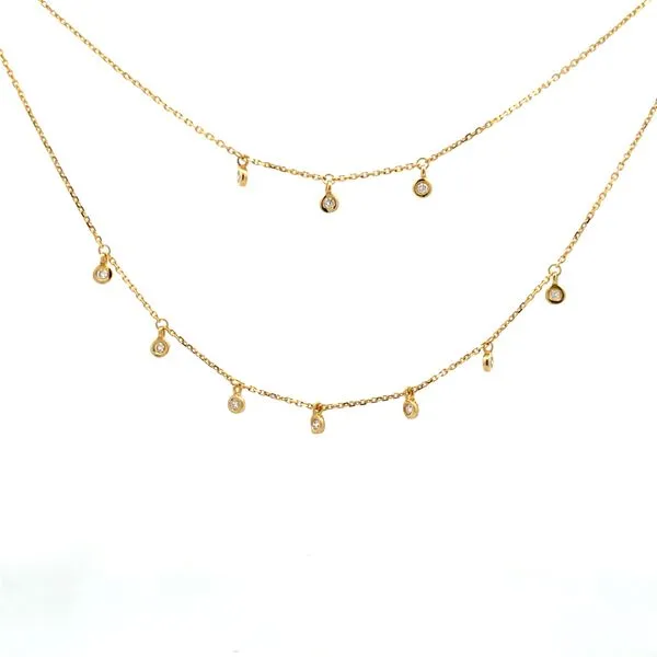 14Kt Yellow Gold Diamond Necklace Hudson Valley Goldsmith New Paltz, NY