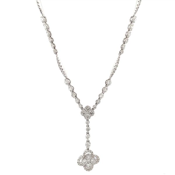 18K White Gold Diamond Necklace Hudson Valley Goldsmith New Paltz, NY