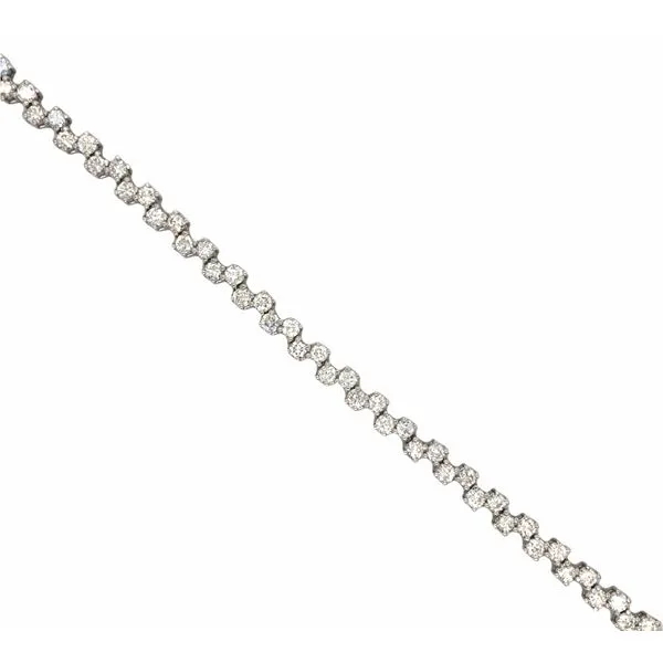14K white gold 4.16ctw zig-zag diamond tennis bracelet SI1-2 G-H Hudson Valley Goldsmith New Paltz, NY