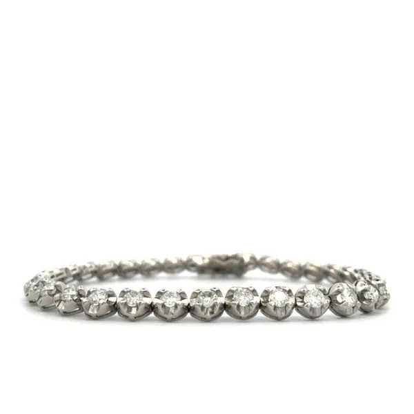 14K White Gold 3.30cttw Diamond Bracelet Hudson Valley Goldsmith New Paltz, NY