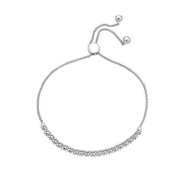 0.50 Ctw Genuine Diamond Bolo Bracelet In Sterling Silver Image 2 Hudson Valley Goldsmith New Paltz, NY