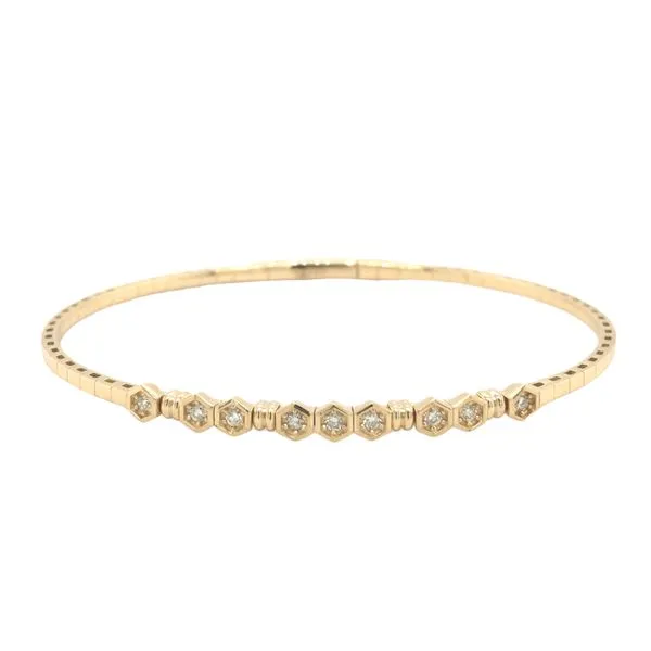 14K Yellow Gold Hinged Flex Bangle Hudson Valley Goldsmith New Paltz, NY
