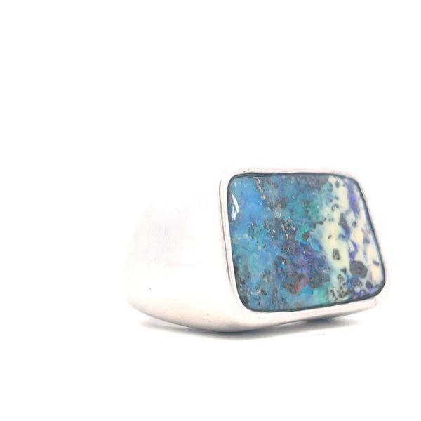 Sterling Silver Boulder Opal Ring Image 3 Hudson Valley Goldsmith New Paltz, NY