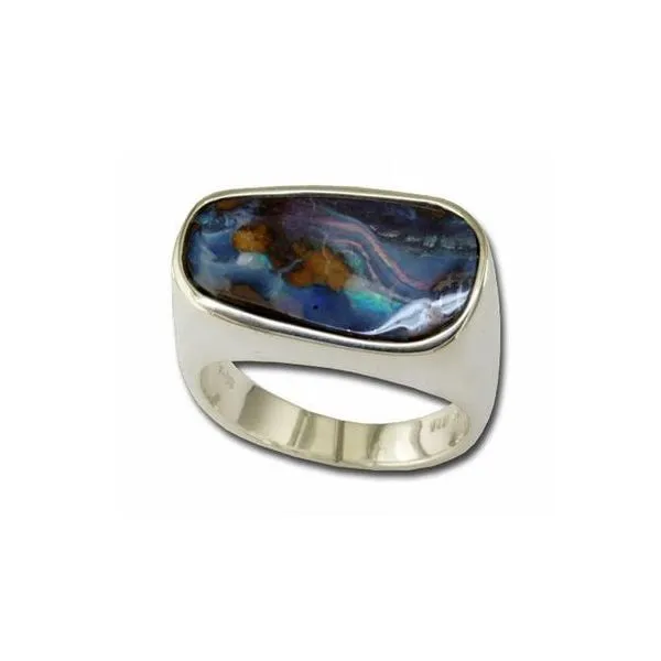 Sterling Silver Boulder Opal Ring Hudson Valley Goldsmith New Paltz, NY