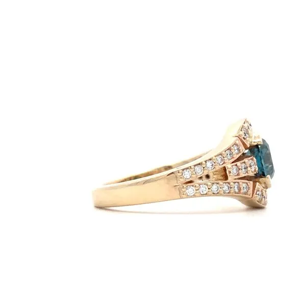 14K Yellow Gold Colored Stone Ring Image 3 Hudson Valley Goldsmith New Paltz, NY