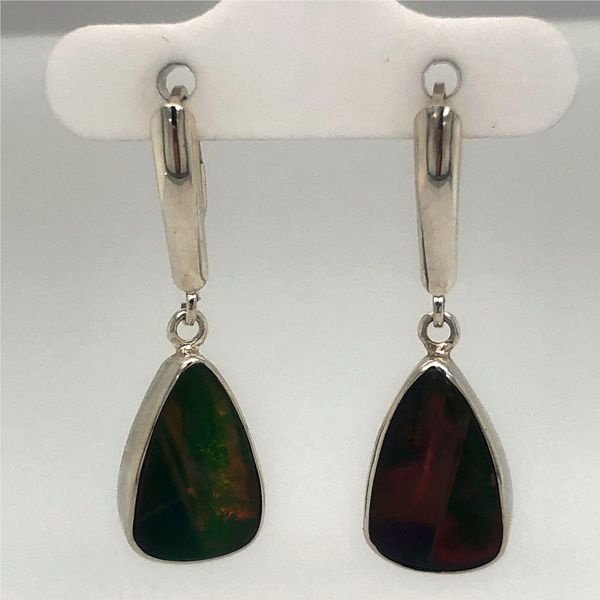 Sterling Silver Ethiopian Opal Earrings. DO NOT GET WET. Hudson Valley Goldsmith New Paltz, NY