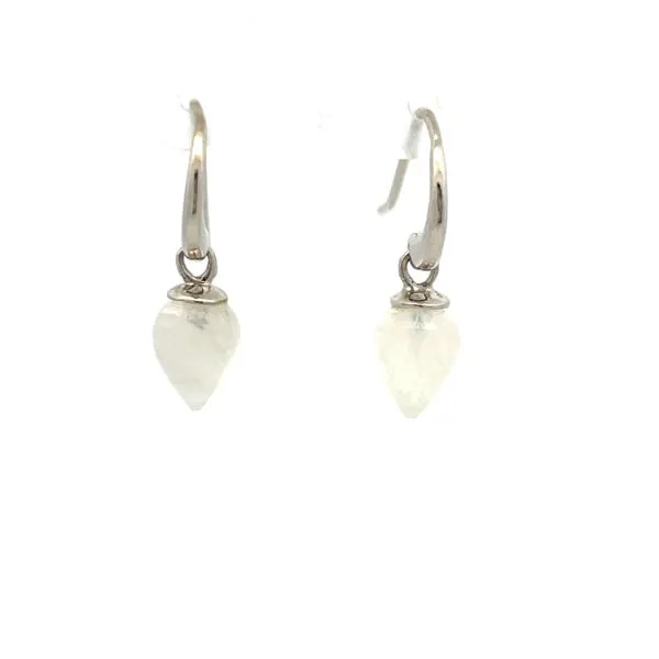 Sterling Silver Rainbow Moonstone Earrings Hudson Valley Goldsmith New Paltz, NY