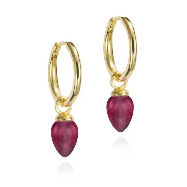 Sterling Silver Ruby Earrings Hudson Valley Goldsmith New Paltz, NY