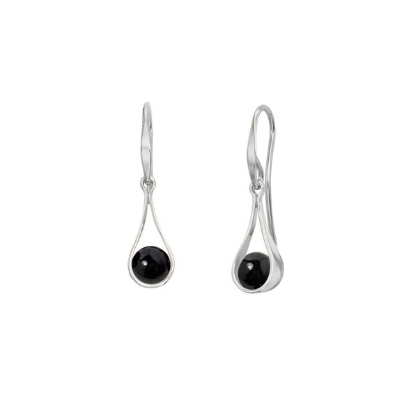 Sterling Silver Black Onyx Swing Earrings Hudson Valley Goldsmith New Paltz, NY