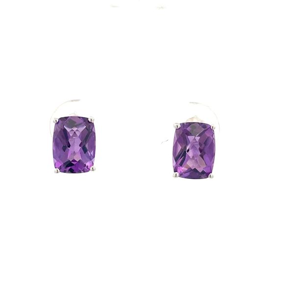Amethyst Cushion Earrings Hudson Valley Goldsmith New Paltz, NY