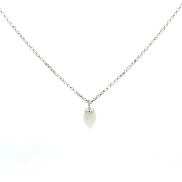 Rainbow Moonstone Sterling Silver Pendant Hudson Valley Goldsmith New Paltz, NY