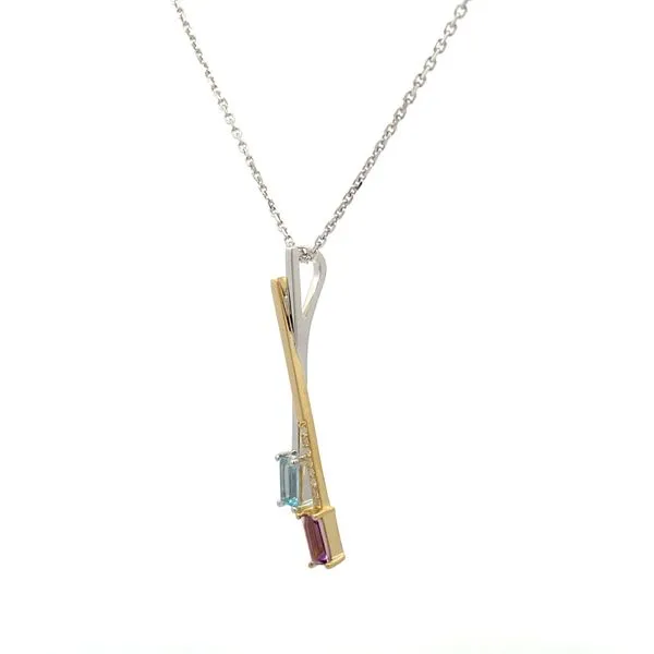 Colored Stone Pendant Image 2 Hudson Valley Goldsmith New Paltz, NY