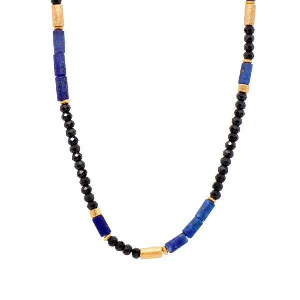 3Mm Lapislazul Necklace Fair Trade 24Kt Gold Vermeil Hudson Valley Goldsmith New Paltz, NY