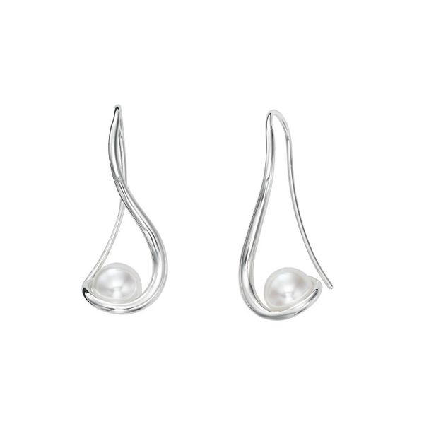 Sterling Silver Pearl Twist Earrings Hudson Valley Goldsmith New Paltz, NY