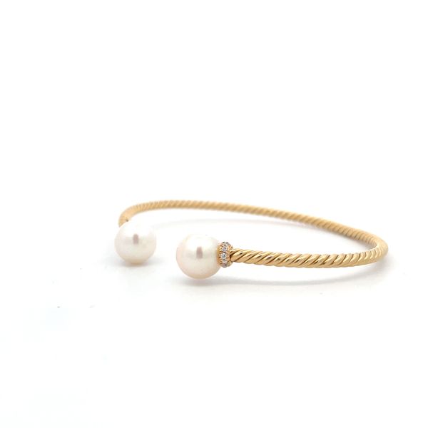 18K Yellow Gold Pearl Bracelet Image 2 Hudson Valley Goldsmith New Paltz, NY