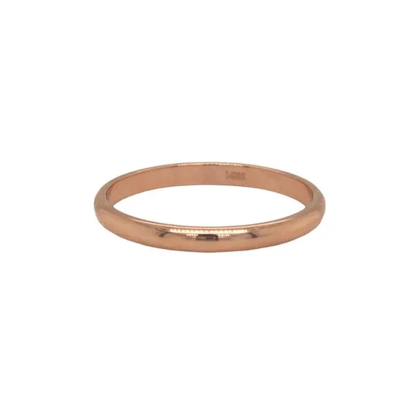 14K Rose Gold Half Round Band Hudson Valley Goldsmith New Paltz, NY