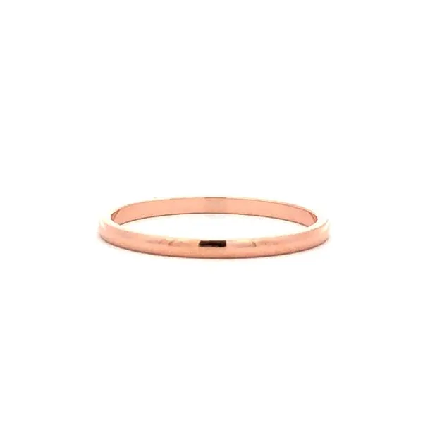 14K Rose Lightweight 1.5mm Standard Fit Half Round Band Hudson Valley Goldsmith New Paltz, NY