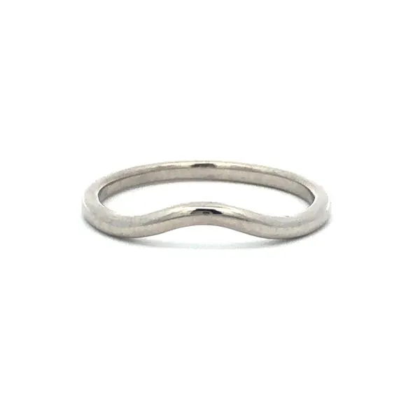 14K White Gold 2mm Curved Band Rounded Profile Hudson Valley Goldsmith New Paltz, NY