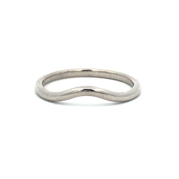 14K White Gold 2mm Curved Band Rounded Profile Hudson Valley Goldsmith New Paltz, NY