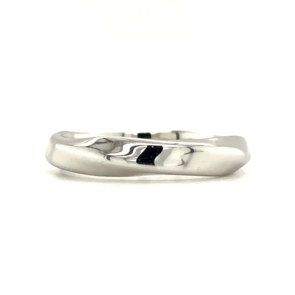 White 14 Karat Twist Wedding Band - 4.5mm Hudson Valley Goldsmith New Paltz, NY