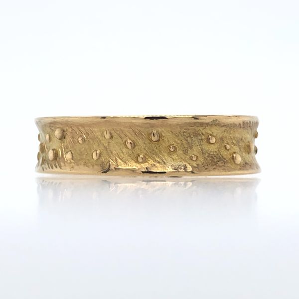 18K Yellow Gold Concave Bubble<br>6Mm Wide Avail in<br>14K Y/R/W - 1299<br>Ster - 249 Hudson Valley Goldsmith New Paltz, NY
