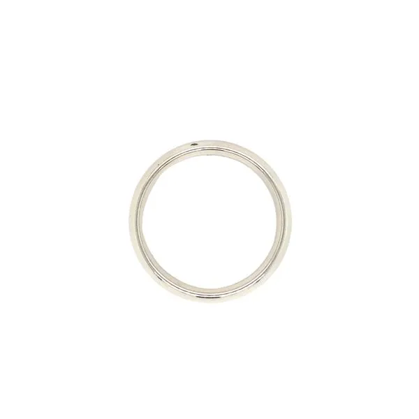 14k white gold half round comfort fit band 7mm high polish finish Image 2 Hudson Valley Goldsmith New Paltz, NY